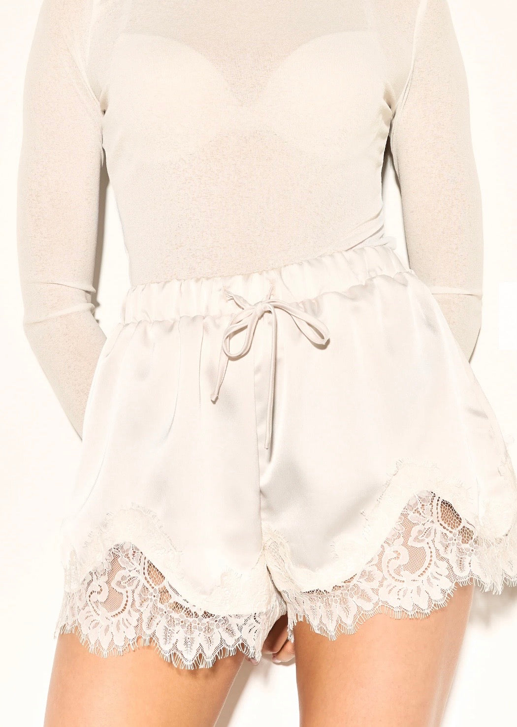 The Lace Edit “NOIR” Shorts