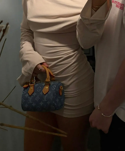 Denim Nano “MONOGRAM” Bag